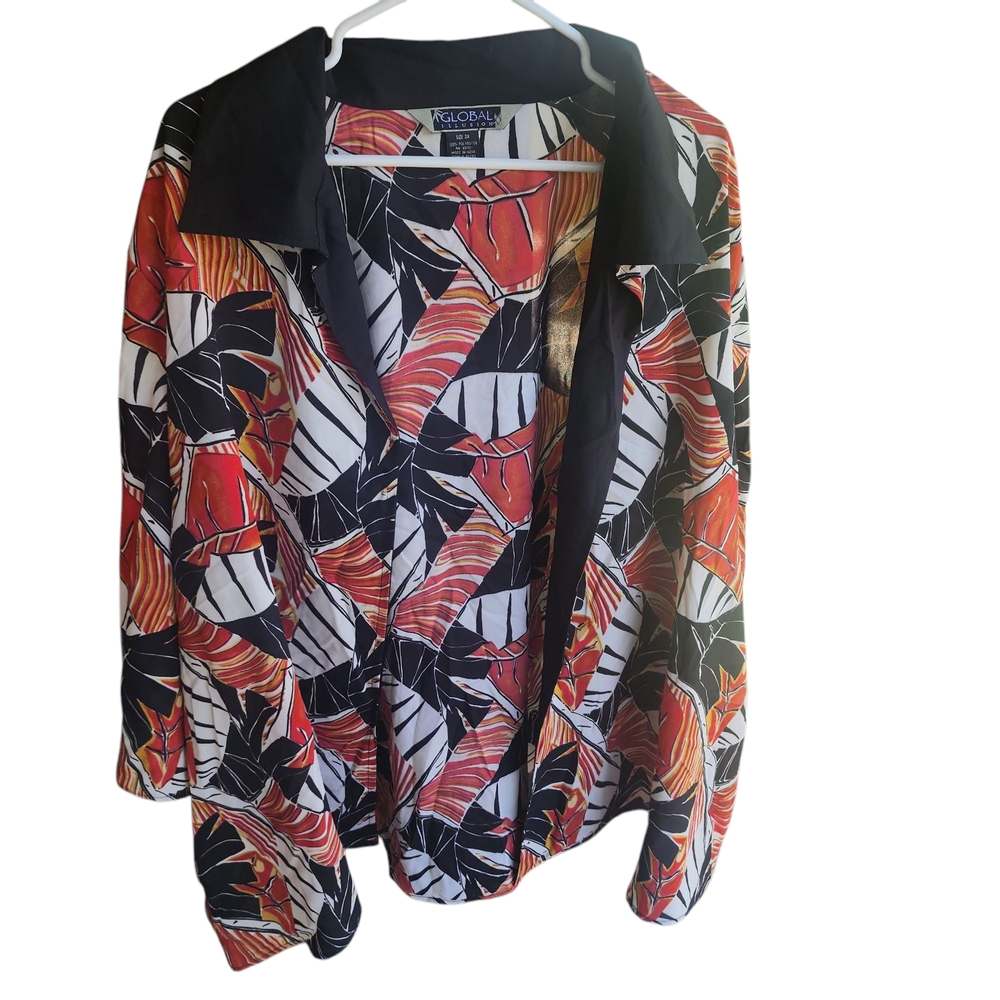 Global Illusions 3x Open Front Long Sleeve Blouse NWT